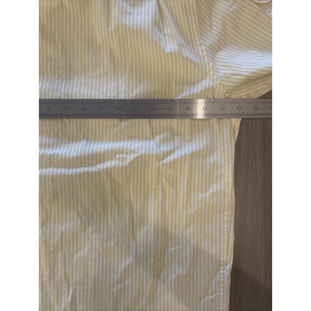 Michael Kors Men's Yellow Shirt Stripes Short Sleeve Pockets 100% Cotton‎ Size M - Picture 16 of 16